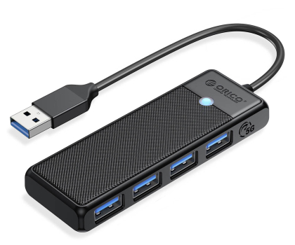 Hub USB Orico Hub USB-A 4 porty USB-A 3.0 5Gbps czarny